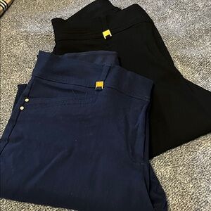 JM Collection Black Pants with Gold Accents 8P